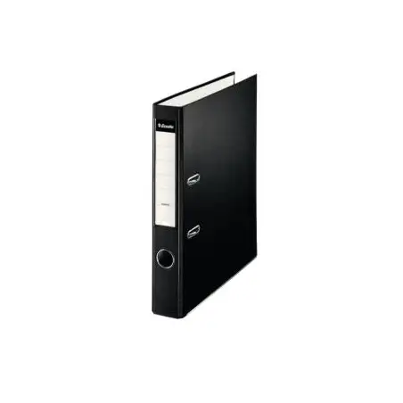 (42308) ESSELTE ARCHIVADOR PALANCA FOLIO LOMO 50MM PP INTERIOR FORRADO EN PAPEL RADO CANTONERAS NEGRO