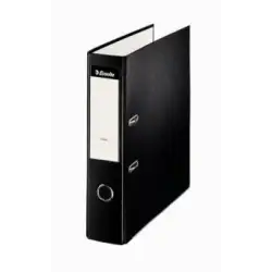 (42312) ESSELTE ARCHIVADOR PALANCA A4 LOMO ANCHO PP INTERIOR FORRADO EN PAPEL RADO CANTONERAS NEGRO