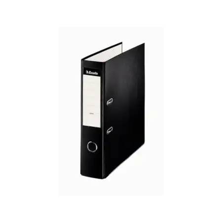 (42312) ESSELTE ARCHIVADOR PALANCA A4 LOMO ANCHO PP INTERIOR FORRADO EN PAPEL RADO CANTONERAS NEGRO