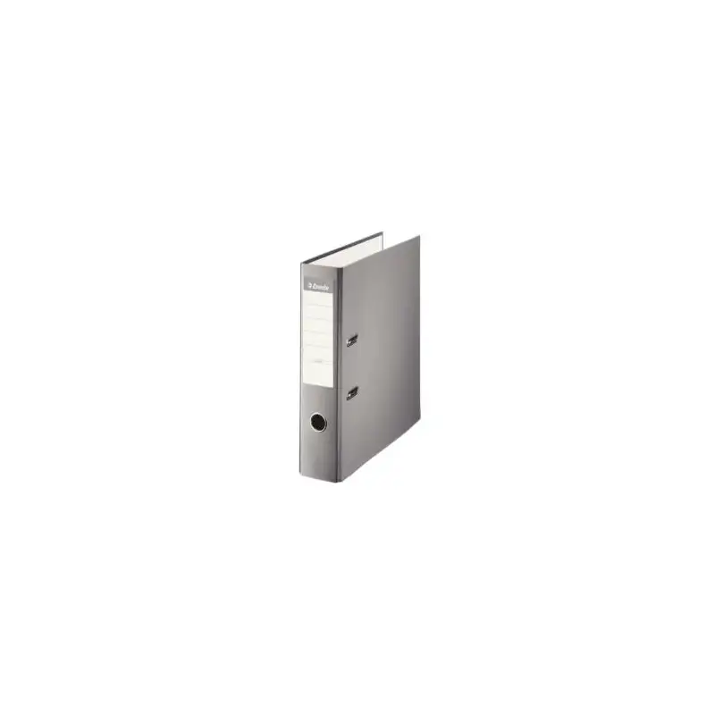 (42322) ESSELTE ARCHIVADOR PALANCA FOLIO LOMO ANCHO PP INTERIOR FORRADO EN PAPEL RADO CANTONERAS GRIS