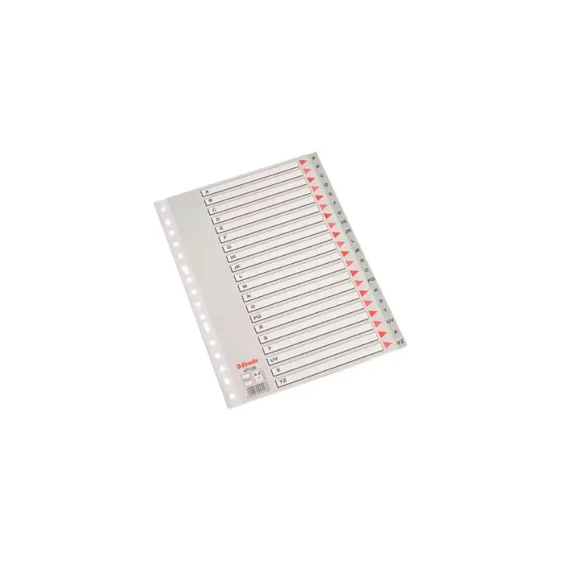 (47138) ESSELTE INDICE ABECEDARIO SEPARADOR MULTITALADRO FOLIO GRIS POLIPROPILENO