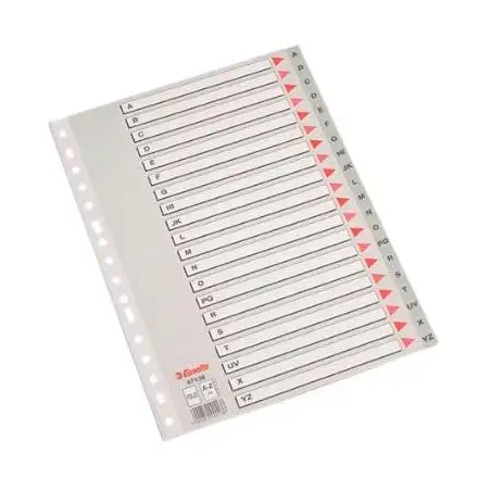 (47138) ESSELTE INDICE ABECEDARIO SEPARADOR MULTITALADRO FOLIO GRIS POLIPROPILENO