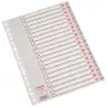(47138) ESSELTE INDICE ABECEDARIO SEPARADOR MULTITALADRO FOLIO GRIS POLIPROPILENO