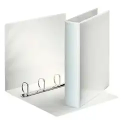 (49704) ESSELTE CARPETA CANGURO BÁSICA PERSONALIZABLE 4 ANILLAS MIXTAS 40MM A4 PP BLANCO