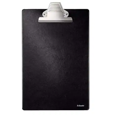 (604037) ESSELTTE CARPETA CON PINZA A4 BASE DE PLASTICO FORRADO NEGRO