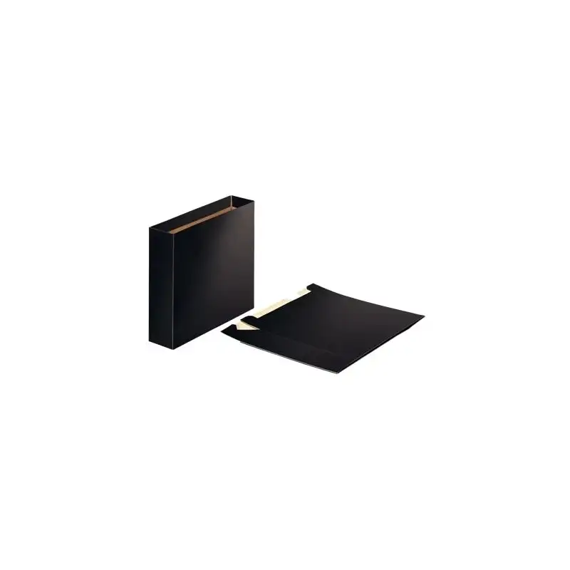 (624149) ESSELTE CAJETÍN PARA ARCHIVADORES FOLIO LOMO ANCHO CARTÓN NEGRO BRILLANTE
