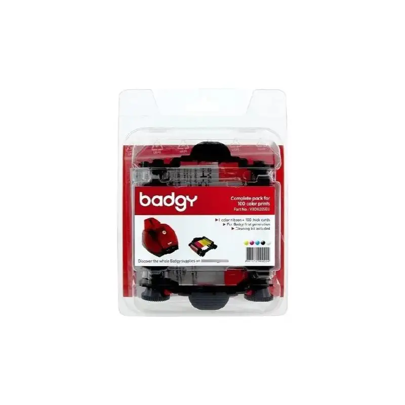(15CBGR0100C) EVOLIS BADGY 200 CINTA COLOR YMCKO PARA 100 IMPRESIONES