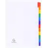 (2312E) EXACOMPTA SEPARADORES CARTULINA BLANCA 160GR 12 POSICIONES A4 PESTAÑAS COLORES