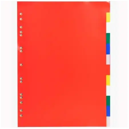 (3012E) EXACOMPTA SEPARADORES 12 POSICIONES A4 PP FLEXIBLE OPACO COLORES NEUTROS