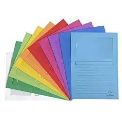 (50000E) EXACOMPTA SUBCARPETA A4 FOREVER CON VENTANA SURTIDAS 120GR -50U-