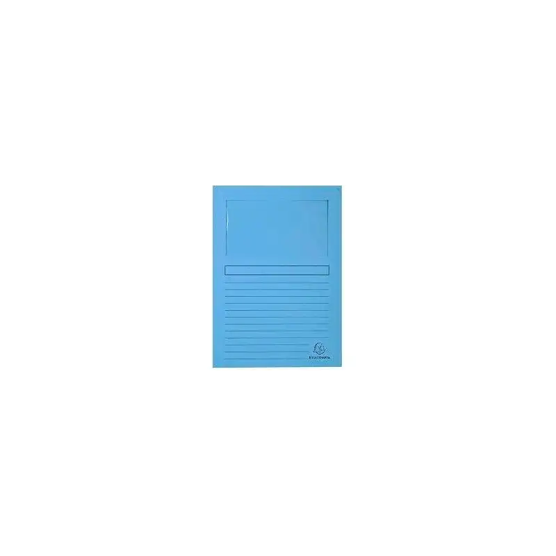 (50106E) EXACOMPTA SUBCARPETA A4 FOREVER CON VENTANA AZUL CLARO 120GR -100U-