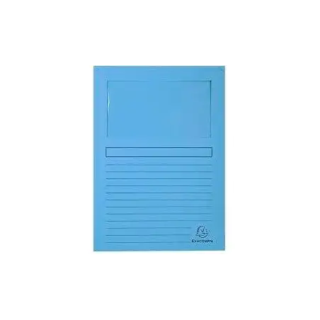 (50106E) EXACOMPTA SUBCARPETA A4 FOREVER CON VENTANA AZUL CLARO 120GR -100U-
