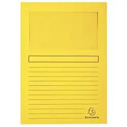 (50109E) EXACOMPTA SUBCARPETA A4 FOREVER CON VENTANA AMARILLO 120GR -100U-
