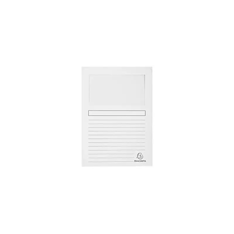 (50110E) EXACOMPTA SUBCARPETA A4 FOREVER CON VENTANA BLANCO 120GR -100U-