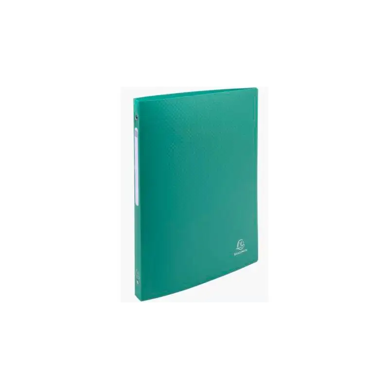(51183E) EXACOMPTA CARPETA 4 ANILLAS 15MM POLIPROPILENO OPACO CON ETIQUETA EN EL LOMO A4 VERDE
