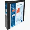 (51843NE) EXACOMPTA CARPETA 4 ANILLAS MIXTAS 40MM KREACOVER FORRADA PP A4+ PERSONALIZABLE 3 BOLSOS EXTERIORES NEGRO