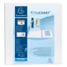 (51845E) EXACOMPTA CARPETA 4 ANILLAS MIXTAS 60MM KREACOVER FORRADA PP A4+ PERSONALIZABLE 3 BOLSOS EXTERIORES BLANCO