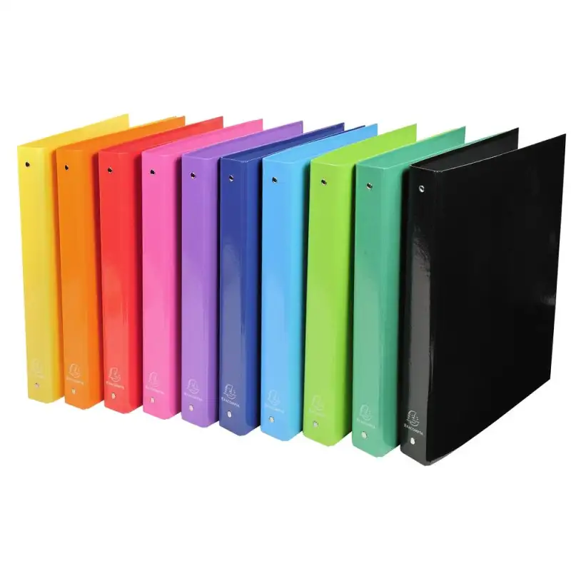 (51929E) EXACOMPTA CARPETAS 4 ANILLAS CARTON FORRADO A4 EN PAPEL COLORES SURTIDOS
