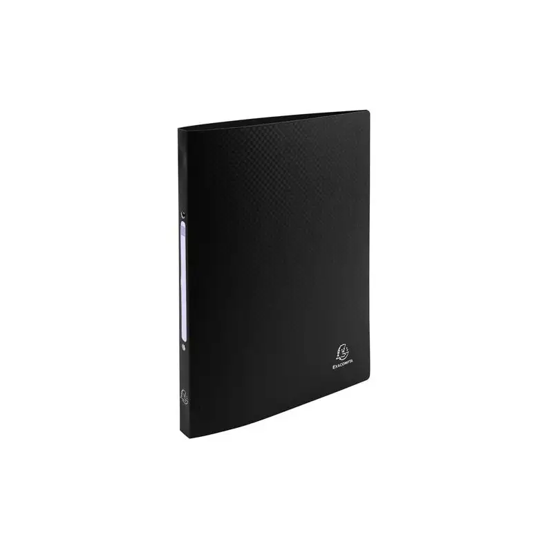 (54191E) EXACOMPTA CARPETA 2 ANILLAS 15MM PP FLEXIBLE A4 CON ETIQUETA EN LOMO NEGRO