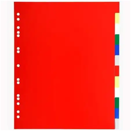 (93H) EXACOMPTA SEPARADORES 12 POSICIONES A4+ PP FLEXIBLE COLORES NEUTROS