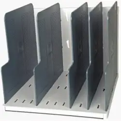 (390740D) EXACOMPTA MODULOTOP CLASIFICADOR VERTICAL CON 5 SEPARADORES A4+ GRIS CLARO/GRIS RATÓN