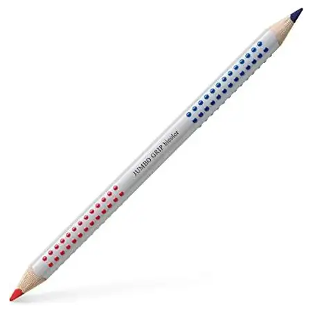 (110910) FABER CASTELL LÁPIZ JUMBO GRIP DOBLE PUNTA BICOLOR ROJO Y AZUL
