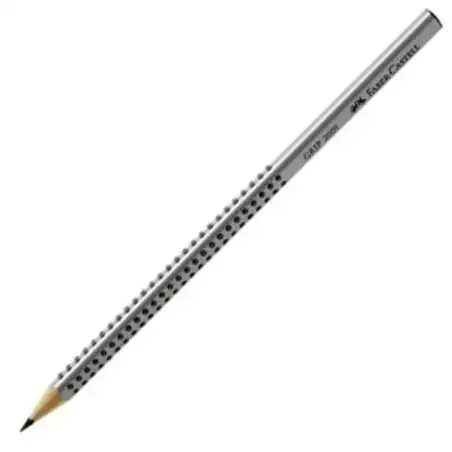 (117000) FABER CASTELL LÁPIZ GRIP ECOLÓGICO GRAFITO MODELO 2001 HB GRIS