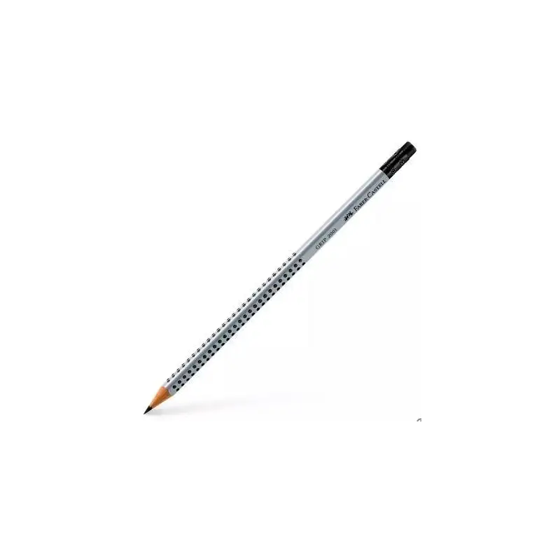 (117200) FABER CASTELL LÁPIZ GRIP ECOLÓGICO C/ GOMA DE BORRAR MOD. 2001 HB GRIS