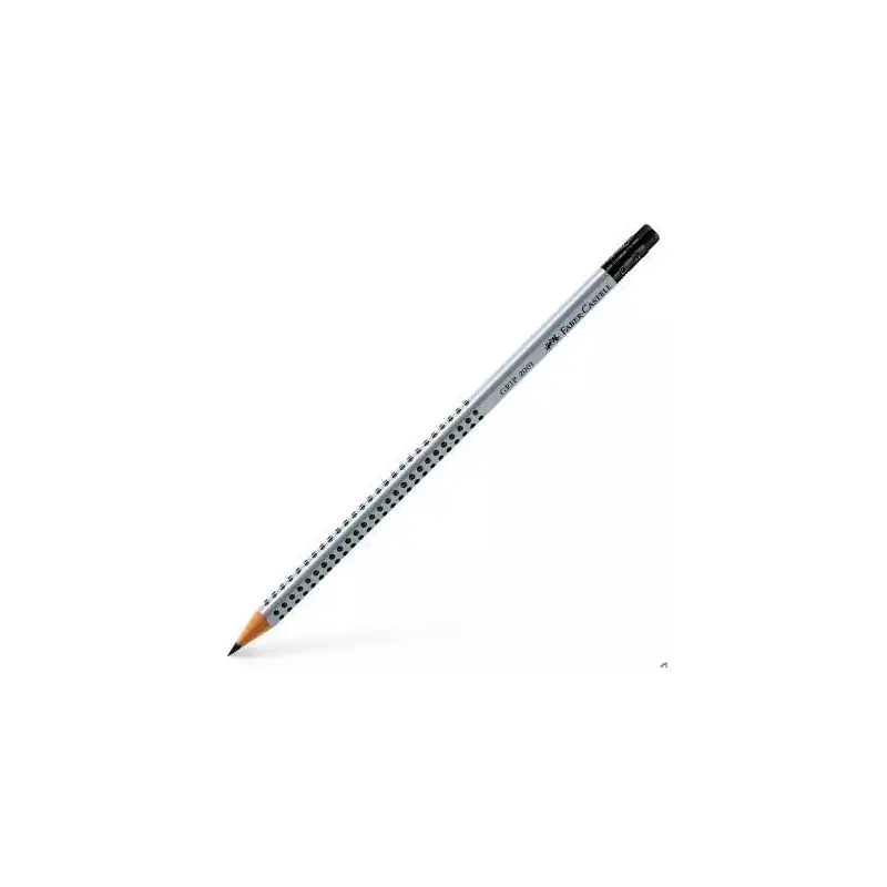 (117201) FABER CASTELL LÁPIZ GRIP ECOLÓGICO C/ GOMA DE BORRAR MOD. 2001 B GRIS