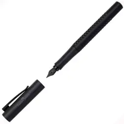 (140960) FABER CASTELL PLUMA ESTILOGRÁFICA GRIP EDITION ALL BLACK M NEGRO