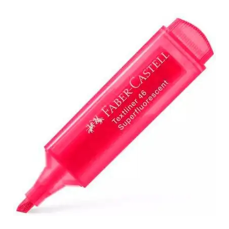 (154621) FABER CASTELL MARCADOR SUPERFLUORESCENTE TEXTLINER 46 ROJO