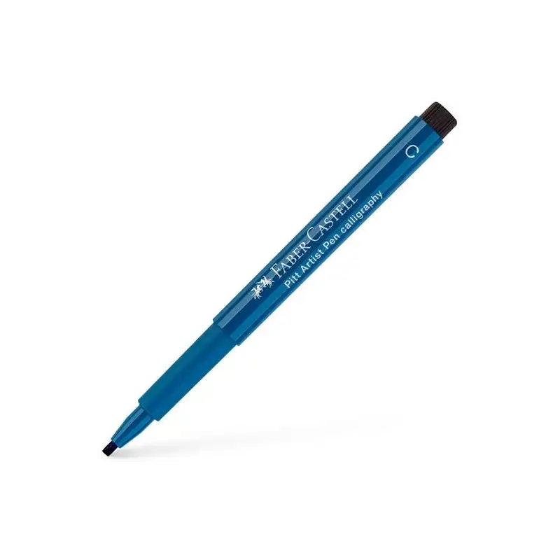 (167547) FABER CASTELL ROTULADOR PERMANENTE PITT ARTIST PEN CALLIGRAPHY 2.5MM AZUL DE IDANTRENO