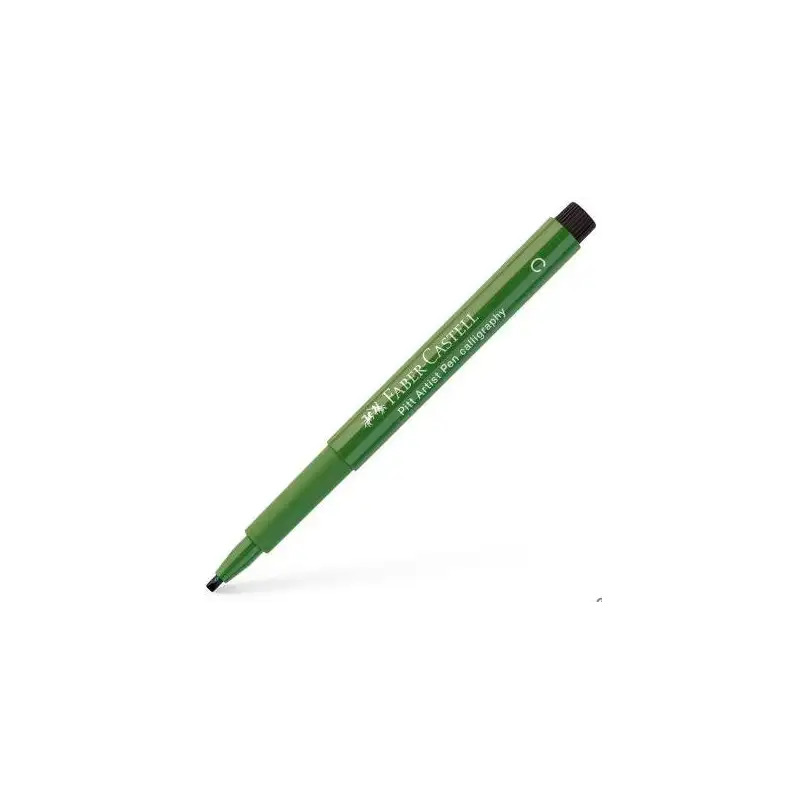 (167574) FABER CASTELL ROTULADOR PERMANENTE PITT ARTIST PEN CALLIGRAPHY 2.5MM VERDE ÓXIDO CROMO