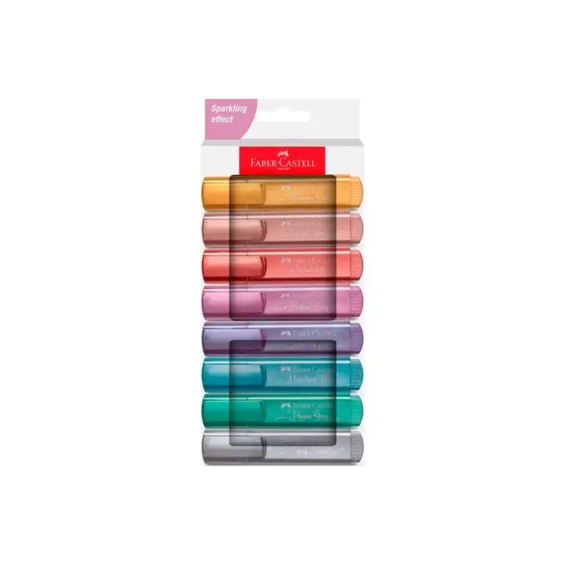 (254678) FABER CASTELL MARCADOR TEXTLINER 46 METALLIC SURTIDOS PACK 8 UD
