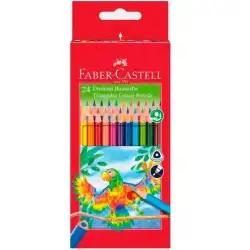 (116544) FABER CASTELL LÁPICES DE COLORES TRIANGULAR C/SURTIDOS ESTUCHE 24 UD