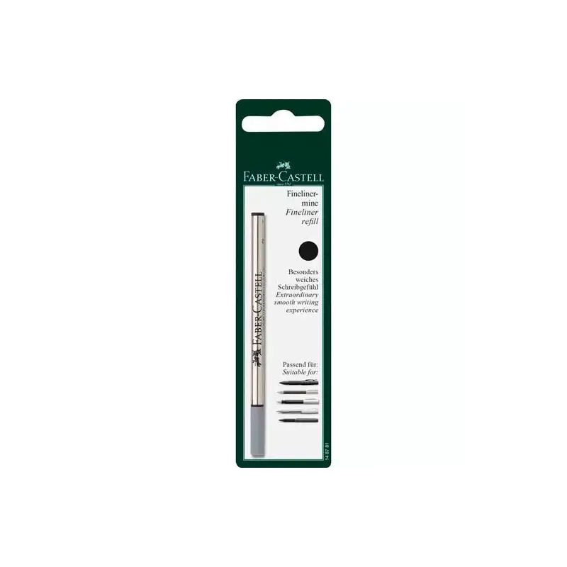 (148781) FABER CASTELL BLISTER 1 RECAMBIO FINELINER NEGRO