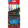 (481622) FABER CASTELL PINCELES PELO SINTÉTICO SOFT TOUCH EDICIÓN BLACK BLÍSTER 6 UD