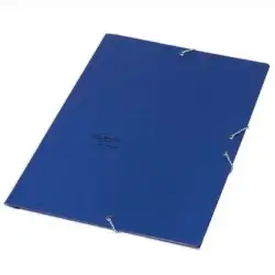 (18983) FABRISA CARPETA DE GOMAS AZUL BASICA SIN  SOLAPAS FOLIO