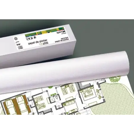 (16094) FABRISA ROLLO DE PAPEL PARA PLOTTER 610MM(24")X50M 80GR BLANCO OPACO