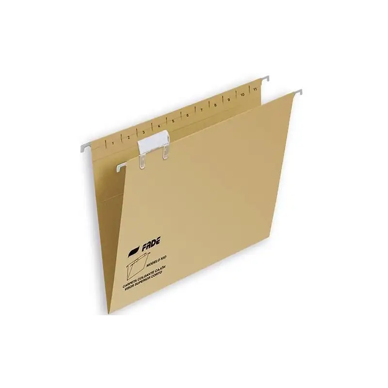 (400064818) FADE CARPETA COLGANTE VISOR SUPERIOR KIO KRAFT CARTULINA A4 CON ETIQUETAS -50U-