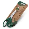 (T21) FAIBO TIJERAS OFICINA 21CM ASIMÉTRICAS MANGO DE PLÁSTICO VERDE OSCURO