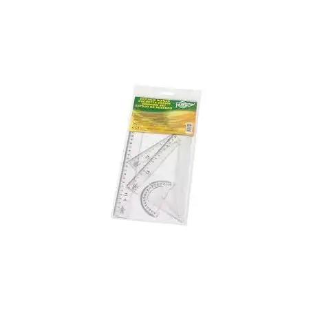 (806) FAIBO BOLSA ESTUCHE 4 PIEZAS REGLA (30 CM)