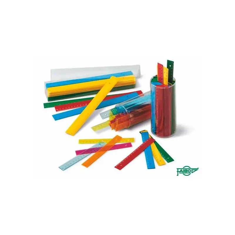 (816-00) FAIBO REGLA ESCOLAR 15CM BOTE 100 UD C/SURTIDOS