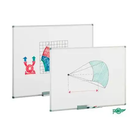 (11-4) FAIBO PIZARRA BLANCA ESTRATIFICADA MARCO DE ALUMINIO CON CAJETÍN 122X150CM