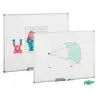 (11-4) FAIBO PIZARRA BLANCA ESTRATIFICADA MARCO DE ALUMINIO CON CAJETÍN 122X150CM
