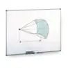 (11M-4) FAIBO PIZARRA BLANCA MELAMINADA MARCO DE ALUMINIO CON CAJETÍN 100X150CM