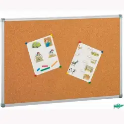 (601-5) FAIBO TABLERO CORCHO SOLIDO 122X200CM MARCO DE ALUMINIO 4MM