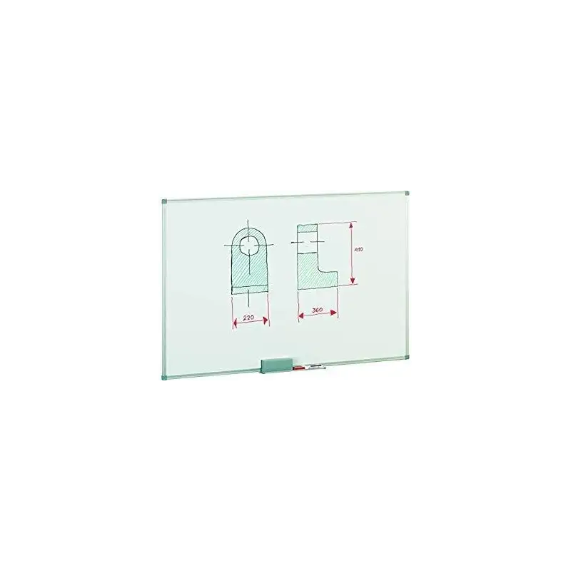 (840-10) FAIBO PIZARRA BLANCA ACERO LACADO BLANCO MARCO DE ALUMINIO 60X90 CM
