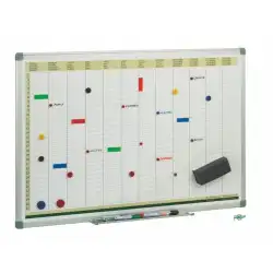 (PLS) FAIBO PIZARRA PLANIFICACIÓN SEMANAL METÁLICA LACADO BLANCO MARCO DE ALUMINIO 60X90CM