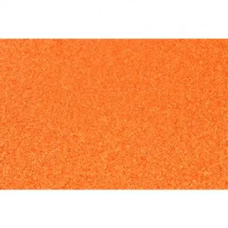 (572ZG10) FAMA GOMA EVA 50X70CM GROSOR 2MM GLITTER NARANJA PACK 10 UD